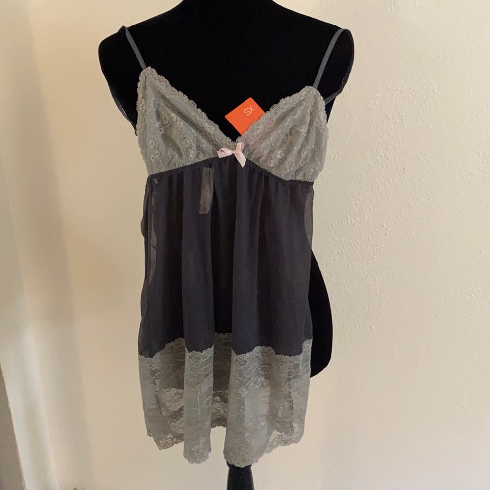 Lace night gown teddy